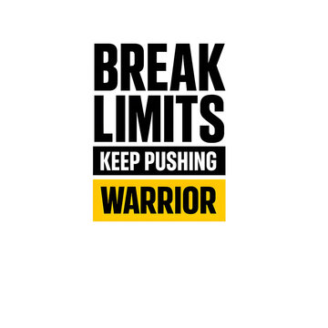 BREAK LIMITS Premium Fitness Typography Graphic for Apparel