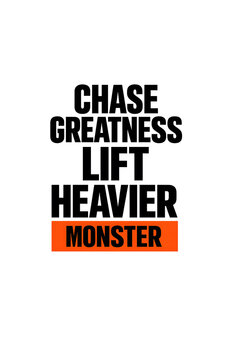 CHASE GREATNESS Premium Fitness Typography Graphic for Apparel