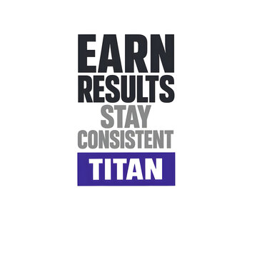 EARN RESULTS Premium Fitness Typography Graphic for Apparel