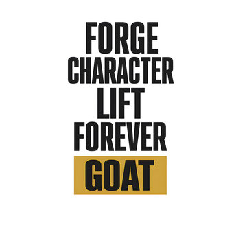 FORGE CHARACTER Modern Minimalist Gym Typography T-Shirt Design