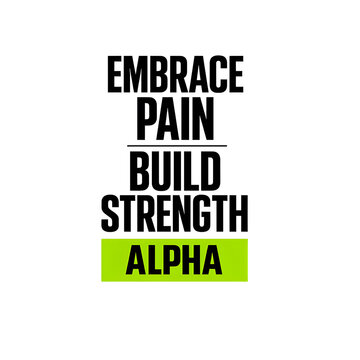 EMBRACE PAIN Modern Minimalist Gym Typography T-Shirt Design