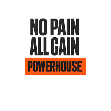 NO PAIN Modern Minimalist Gym Typography T-Shirt Design