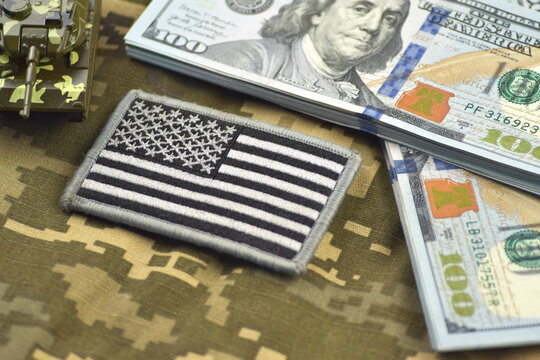 Military equipment on the hundred dollar bill. The history of war financing and military support