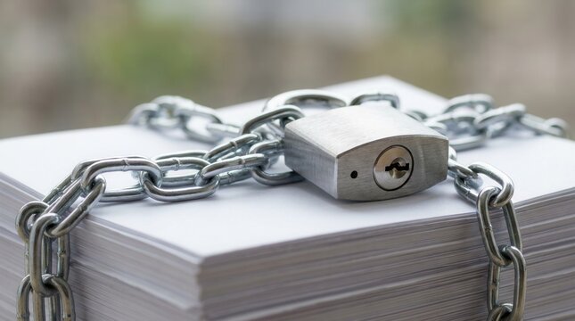 Maximum data protection and privacy for vital documents using locks and chains