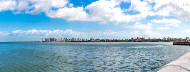 Fototapeta premium Panoramic view of the city of Sao Luis, Maranhao, in the Northeast region of Brazil.