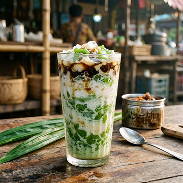 authentic Indonesian es cendol