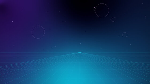 Cyber Digital Network Sci-Fi Wallpaper