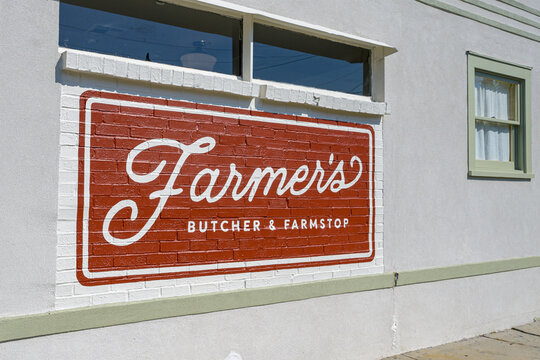 New Orleans, LA, USA - August 22, 2026: Farmer's Butcher and Farmstop, an Indoor Farmer's Market, next to Bayou St. John