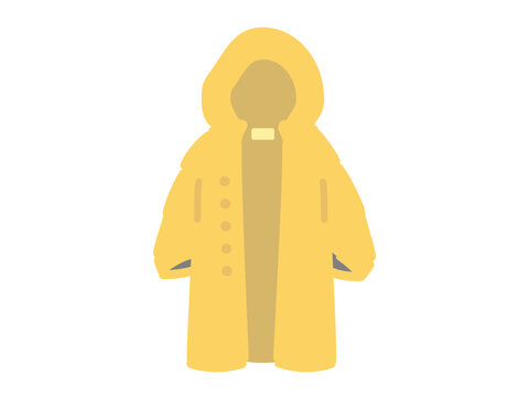 レインコート　雨具　カッパ　防災グッズ　イラスト