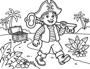 Fototapeta premium Woman gardener holding watering can and trowel, smiling