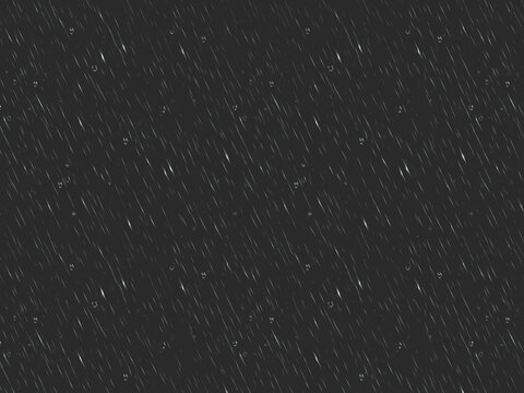 Fine rain streaks and subtle water drops seamless dark pattern