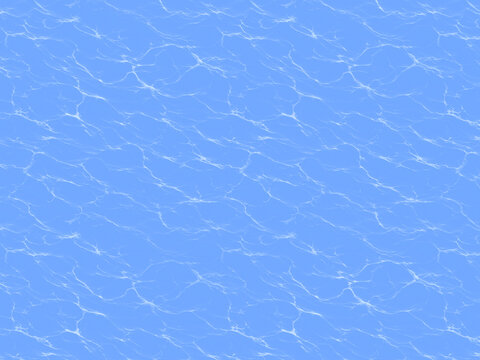 Vibrant light blue water surface caustic seamless pattern