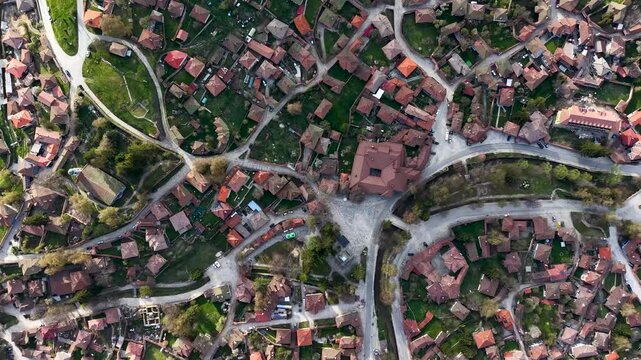 Top Down Drone View of Koprivshtitsa in Bulgaria