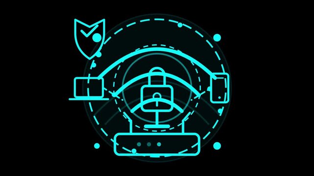 Dynamic visual representation of encrypted data transfer and robust network security safeguarding digital devices through an advanced cyber protection system