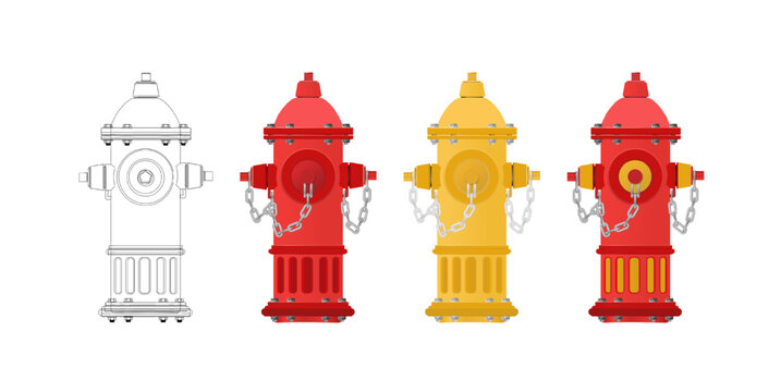 Red Fire Hydrant for Urban Firefighting and Emergency Safety