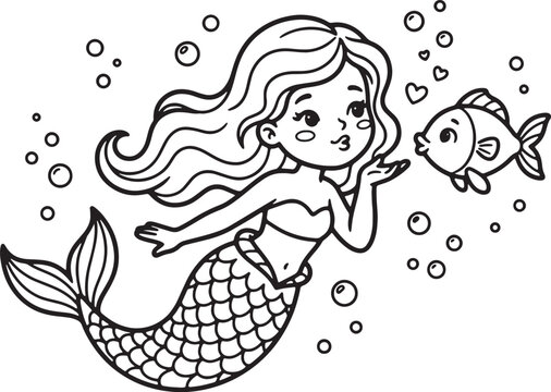 Woman with curly hair wearing checkered dress, surrounded by floating bubbles