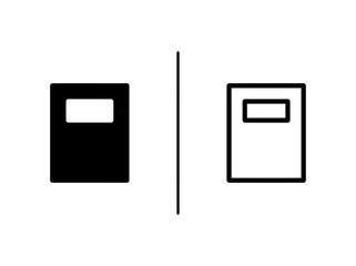 Document folder outline and black fill icon set with document business management information © Mst Runa