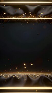 Vertical video: Glowing center panel sending gold orbs upward from lower rail, creating star flares