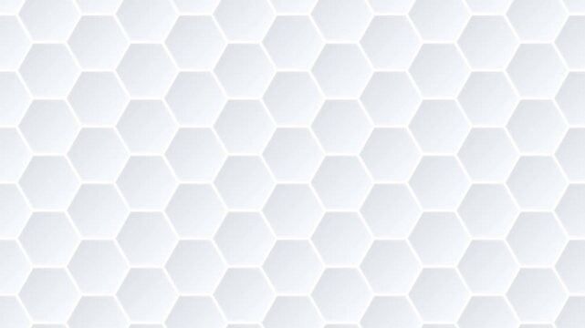 Seamless honeycomb or golf ball dimple texture with hexagonal pattern scrolling vertically from top to bottom. Crisp white geometric surface loops continuously.

