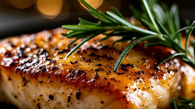 Buttery crust with herb flecks (rosemary, thyme, parsley) and cracked black pepper, tiny streaks of pan jus shining in the crevices
