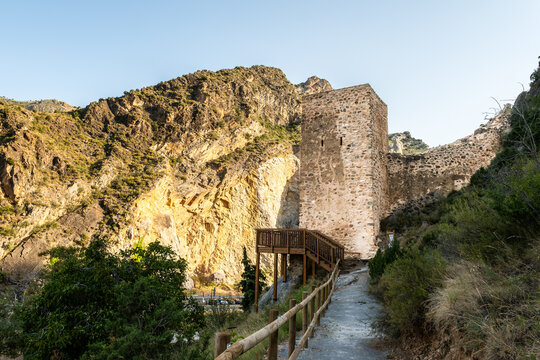 Standing on a rocky outcrop above the Cidacos river the Castle of Arnedillo in the Rioja region of Spain dates back to the 12th century