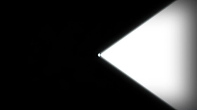 Rotating lighthouse beam sweeps across a black background, narrowing to a line before a bright camera-facing flash. Minimal cinematic light element for overlays, transitions, and navigation themes.

