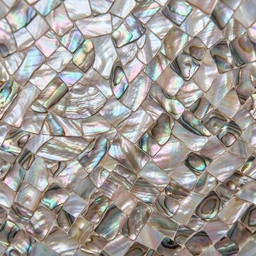 Iridescent Mother of Pearl Tile Seamless Pattern