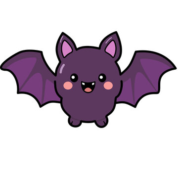 bat catoon halloween Vector