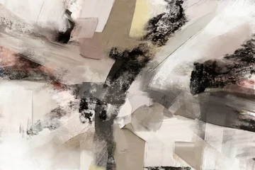 Expressive modern abstract painting with dynamic gestural brushstrokes and painterly texture © CHREMOS