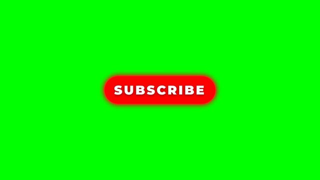 Social Media Marketing Subscribe Button Pop In Animation Green Screen