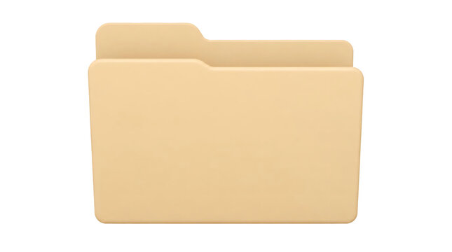 Beige folder icon isolated on transparent background