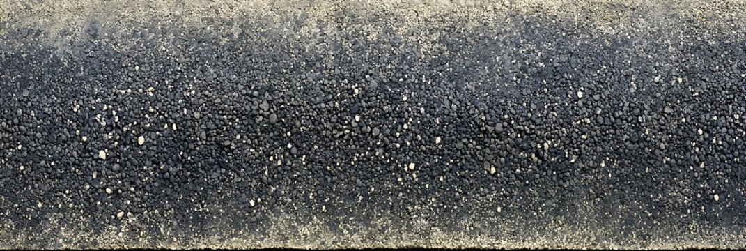 Stone path texture seamless pattern of architectural gravel floor. Aerial top view of Stone landscaping road construction material.