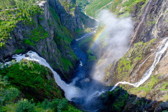Cascata di V&oslash;ringsfossen, Parco Nazionale Hardangervidda, Norvegia