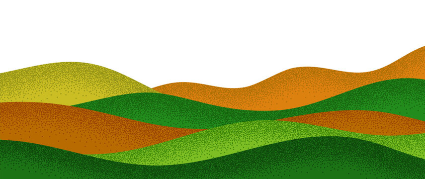 Agriculture farm fields and plantations pattern background of vineyard and wheat farmland landscape. Farm field pattern of color mountains and hills with green grass or tea and rice or corn plants