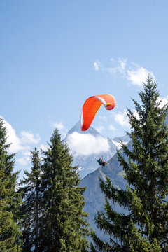 paraglider in the sky