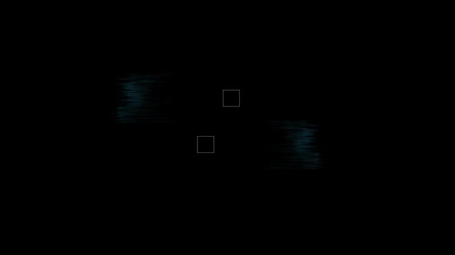 Double cyan blue brush stroke banner lower third motion graphics on black background, grunge ink texture matte transition element, dynamic painted brush stroke banner video motion element, 4k video