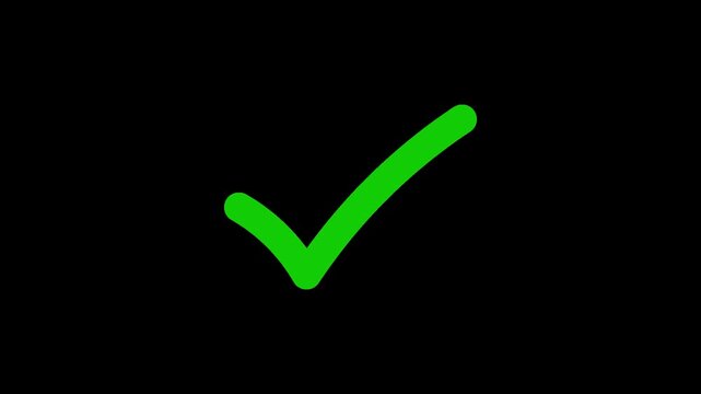 Green Check Mark Icon Isolated
