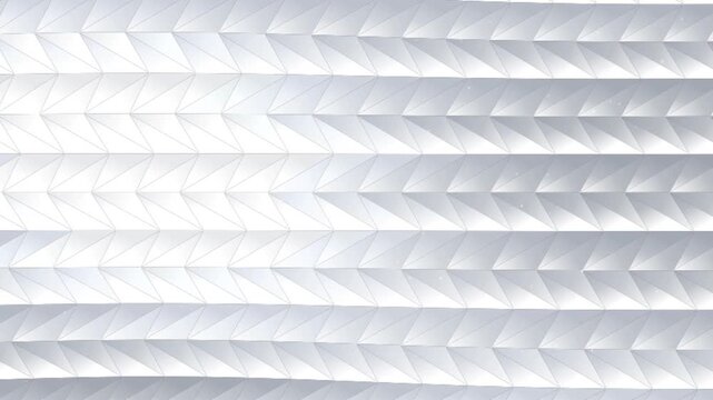 White sharp geometric triangular rows pattern background video
