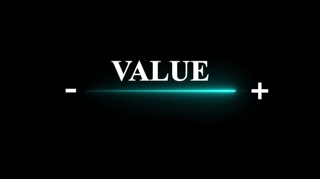 The concept of business value added. increase value, company value add, growth plan on black background.HD video Animation. 4k motion video