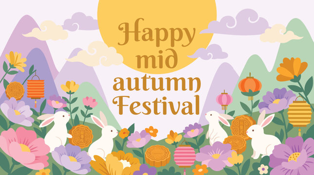 Celebrating the mid autumn festival a time for family mooncakes lanterns and cherishing moments under the beautiful full moon's glow