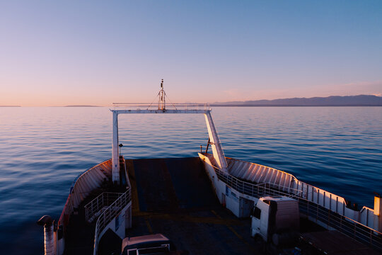 Ferry at Sunset