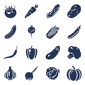 Vector Set of Vegetable Icons