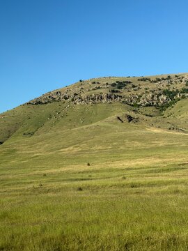 Scenic View of Macin Mountains Landscape and Agricultural Fields in Tulcea Romania