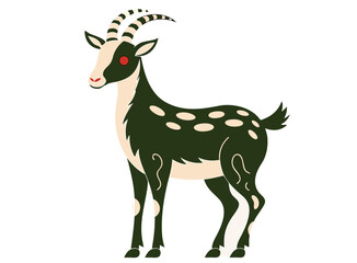 Fototapeta premium vector illustration of a goat, Lunar New Year symbol of 2027
