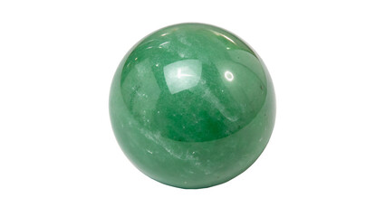 Perfect round polished green jade sphere ball isolated on transparent background © Raya Richards