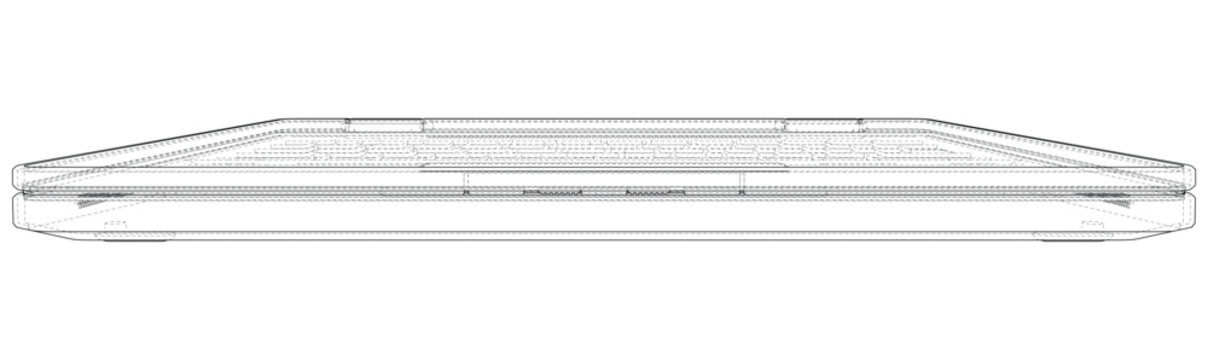laptop computer wireframe illustration. Vector