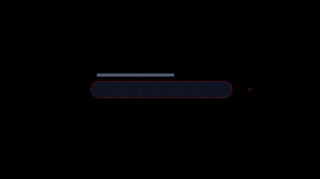 Password scan verification security UI HUD overlay 4K transparent alpha seamless loop