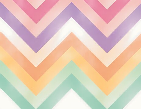 Pastel chevron zig zag pattern with soft colorful stripes
