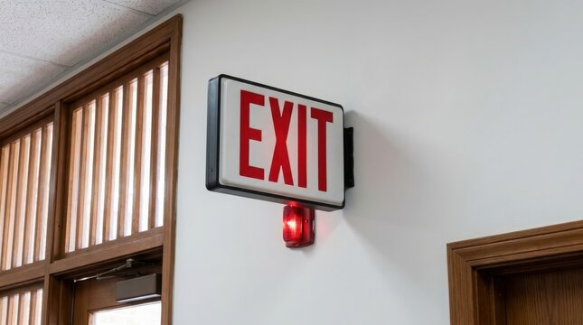 Illuminated exit sign with emergency light