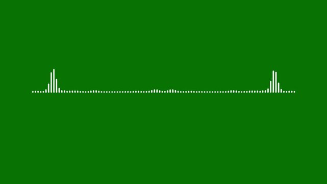 Audio waveform microphone icon animation on transparent background, podcast music equalizer and white audio wave spectrum visualization, digital sound frequency effect with alpha 4k